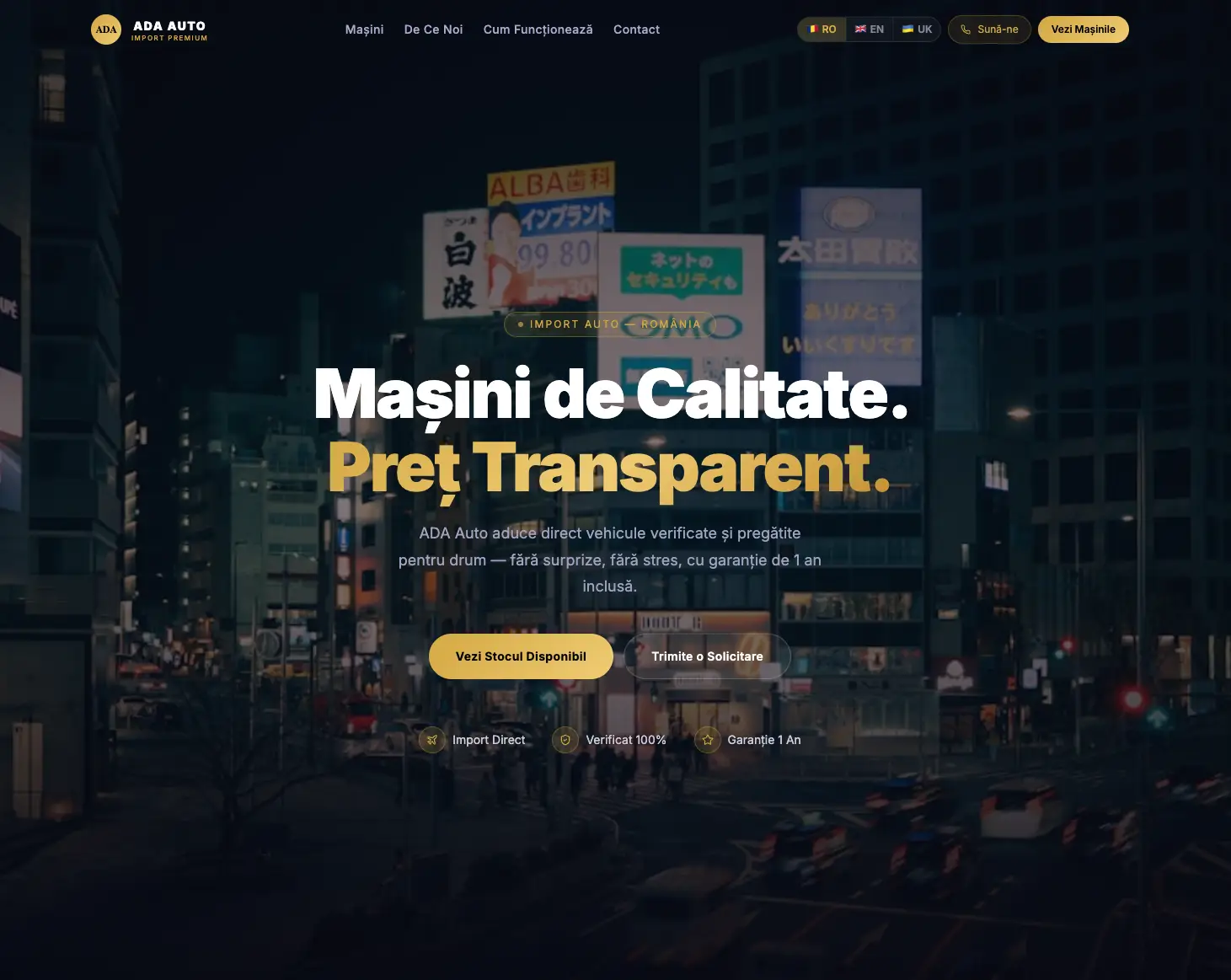 ADA Auto — Web Design